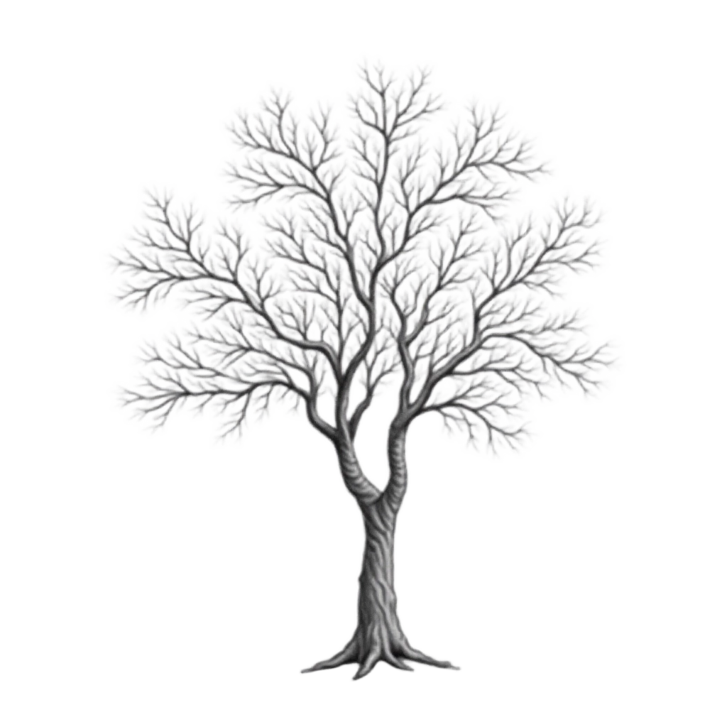 Monochrome Tree Illustration